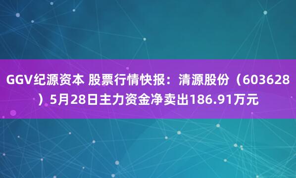 GGV纪源资本 股票行情快报：清源股份（603628）5月28日主力资金净卖出186.91万元